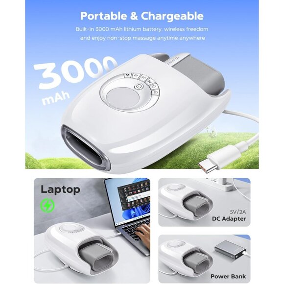 EaseZen Hand Massager Heat Compression Arthritis Carpal Tunnel Circulation - Picture 6 of 11